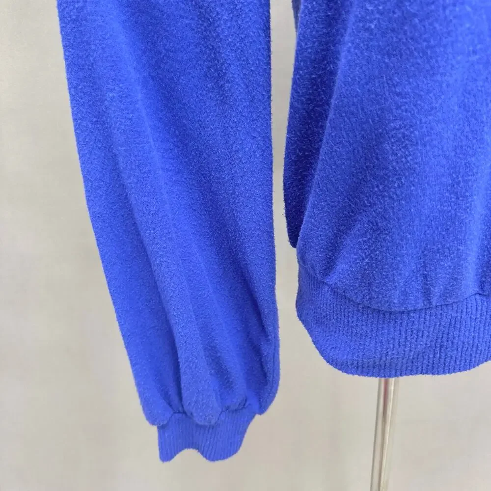 Free People Beach TGIF Pullover Sweater In Royal‎ Blue Size Extra Small